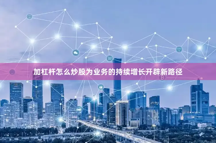 加杠杆怎么炒股为业务的持续增长开辟新路径